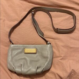 Marc Jacobs Taupe Leather Crossbody Bag